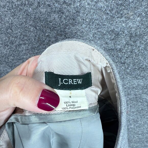 J. Crew Skirt Women 4 Gray A-Line Midi Zipper Wool Lined Mid Rise Casual Solid - Picture 5 of 6
